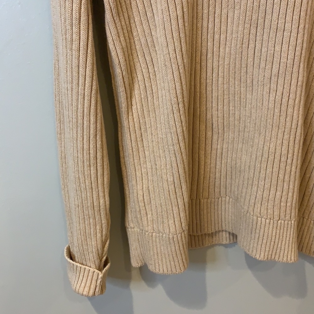 L.L. Bean Men's Cream Sweater Cotton - Picture 3 of 7